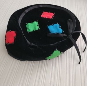 Colorful Beret with Ribbon